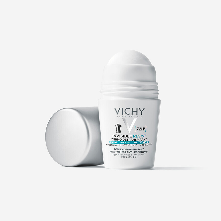 Vichy Invisible Resist, antitranspiratiemiddel op rol, tegen vlekken op kleding, 50 ml