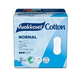 Vuokkoset Cotton, sanitary napkins without wings, Normal, 14 pieces