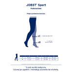 Jobst Sport, sportcompressiekniekousen, 20-30 mmHg, maat M, grijs/grafiet