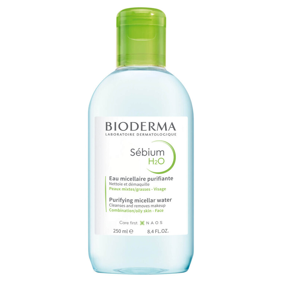 Set Bioderma Sebium, ser netezitor anti-îmbătrânire, 30 ml + loțiune micelară pentru ten gras, mixt, cu tendință acneică, 250 ml