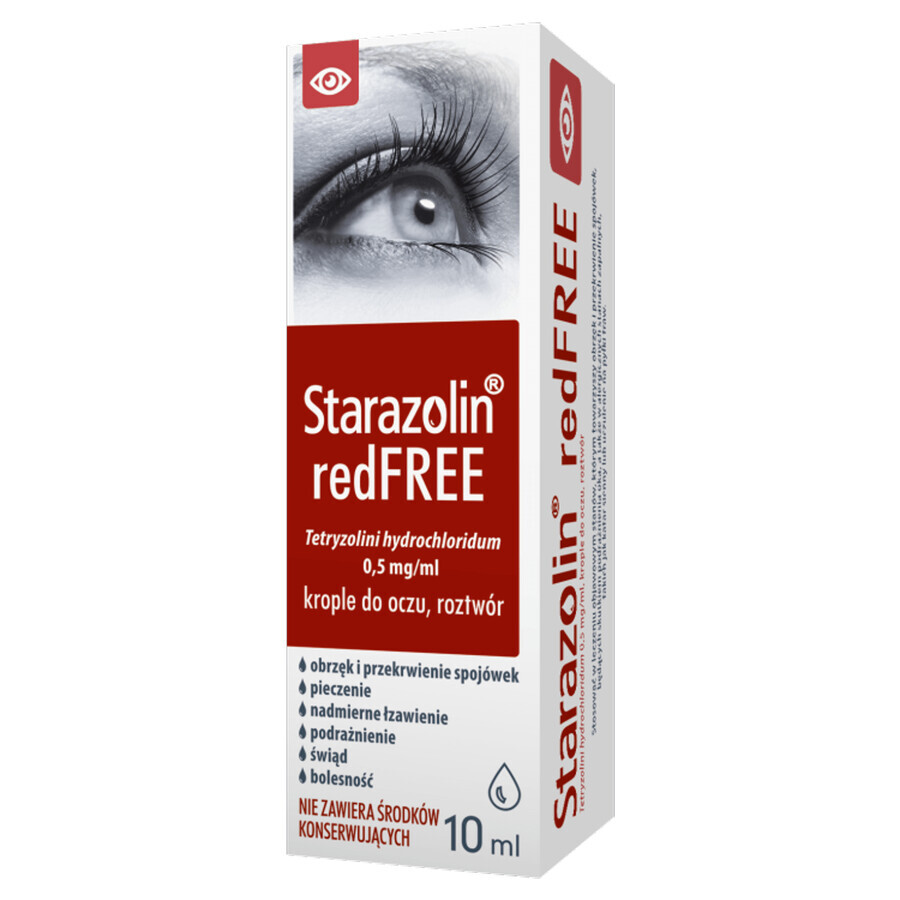 Starazolin redFREE 0.5 mg/ml, eye drops, solution, 10 ml