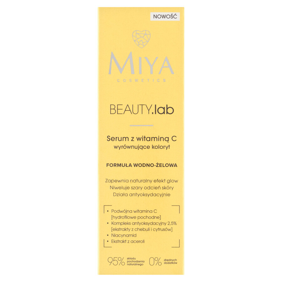 Miya BEAUTY.lab, Ser cu vitamina C pentru uniformizarea nuanței pielii, 30 ml