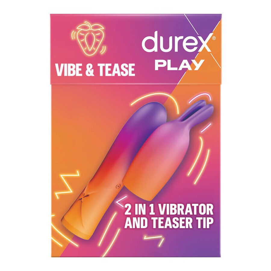 Durex Play Vibe &amp; Tease, 2-in-1 vibrator met stimulerende tip