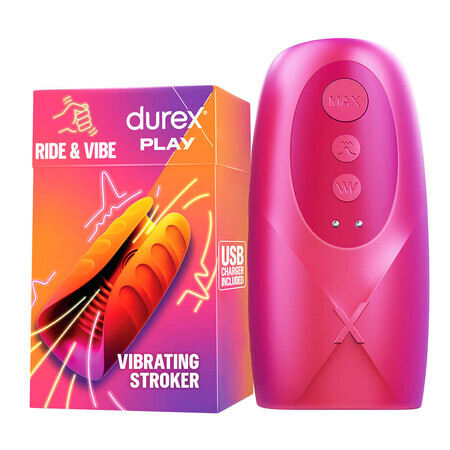 Durex Play Ride &amp; Vibe, vibrating male masturbator with licking function