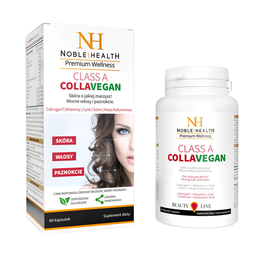 Noble Health Collagen + Glucosamin und Vitamin C Set, 100 g + Klasse A CollaVegan, 60 Kapseln