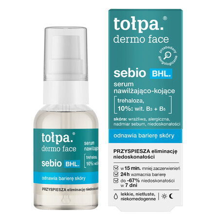 Tolpa Dermo Face Sebio BHL, sérum hydratant et apaisant, 30 ml