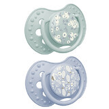 Lovi, pacifier, silicone, dynamic, Blossom Blue, 3-6 months, 2 pieces