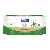 Septona Ecolife, biodegradable wipes for children, 60 pcs