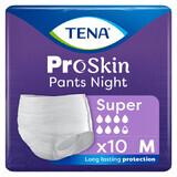 Tena Pants ProSkin Night, absorberende slips, maat M, 80-110 cm, Super, 10 stuks