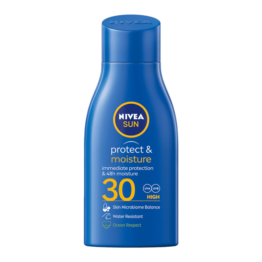 Nivea Sun Kids Protect &amp; Care Set, Spray de protecție pentru copii, SPF 50+, 200 ml + Cremă de protecție pentru față, SPF 50, 50 ml + Loțiune de protecție solară, SPF 30, 30 ml gratuit