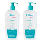 Set Oillan Baby, bad-, lichaam- en haargel 3in1, vanaf de eerste dag van het leven, 2 x 750 ml