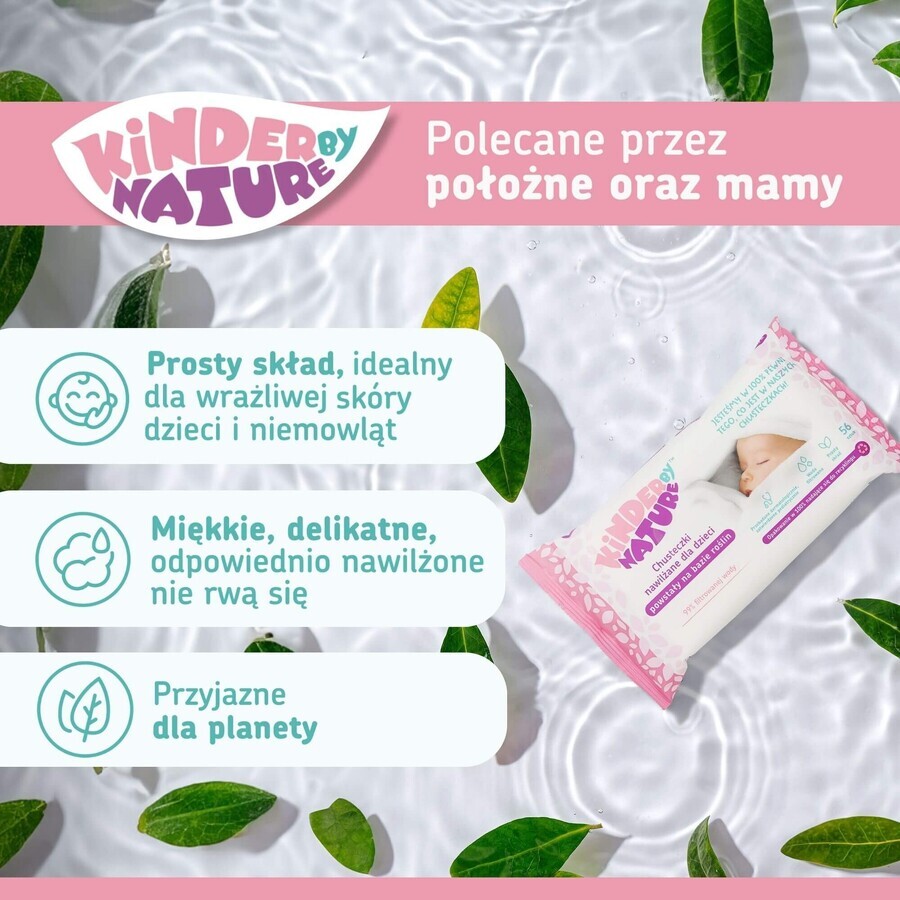 Set Kinder by Nature, șervețele umede, 56 bucăți + B.Box, sticlă cu pai, Gelato Banana Split, 240 ml