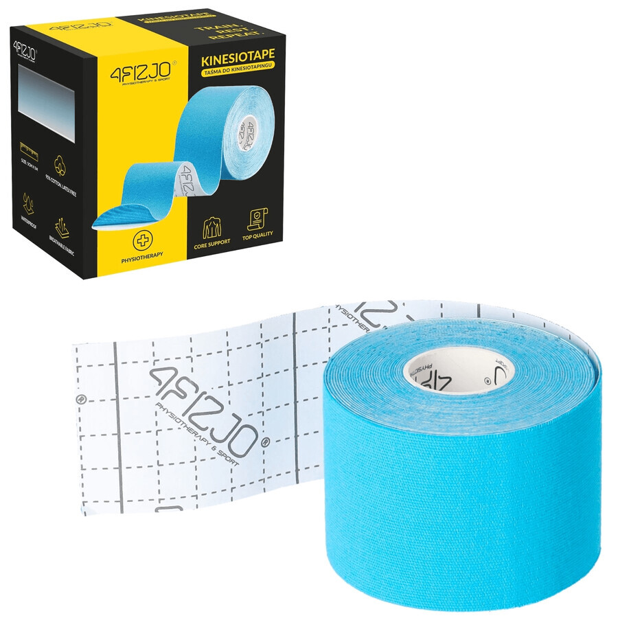 4Fizjo, kinesiotaping tape, blauw, 5 cm x 5 m