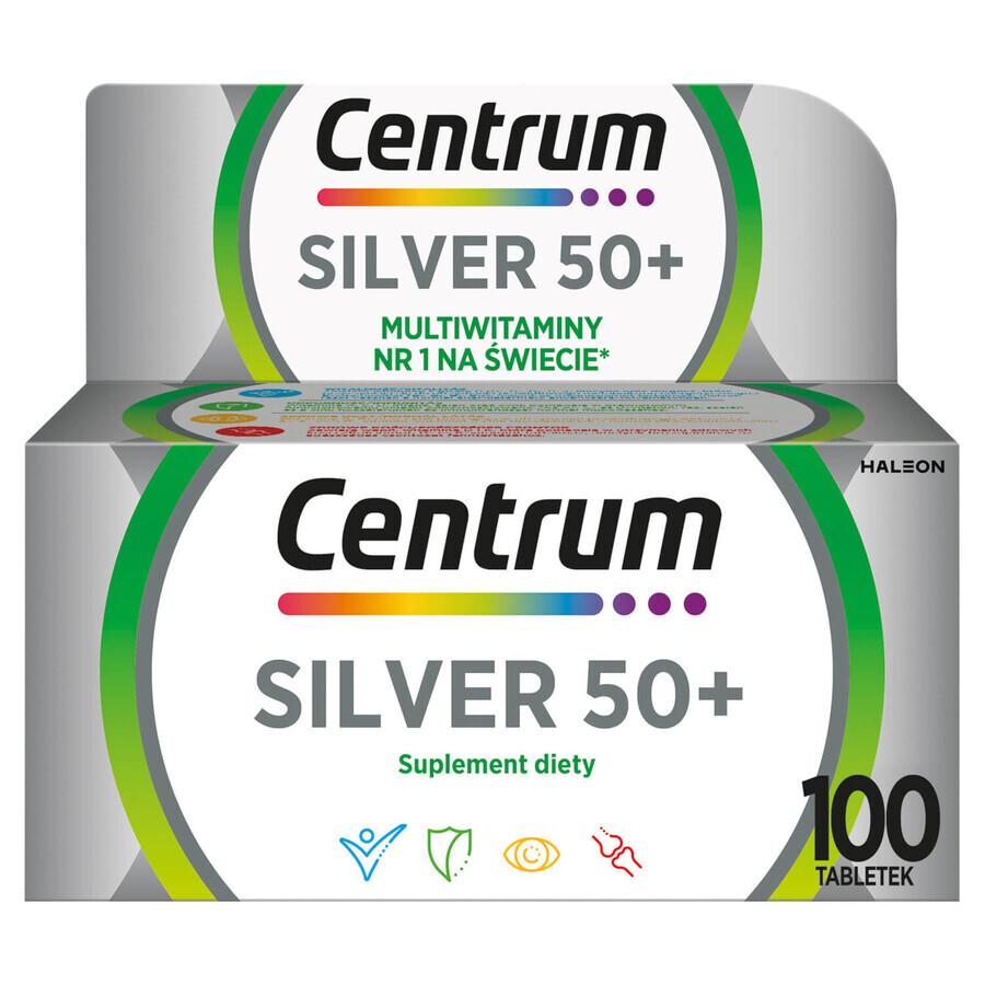 Centrum Silver 50+, 100 tabletten + Centrum Silver 50+, 30 tabletten gratis