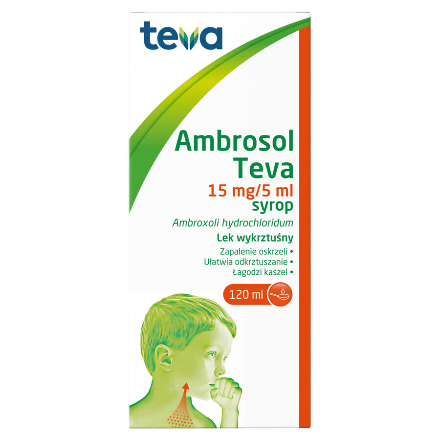 Ambrosol Teva 15 mg/ 5 ml, sirop, 120 ml