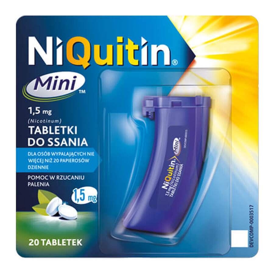 NiQuitin Mini 1,5 mg, 20 zuigtabletten