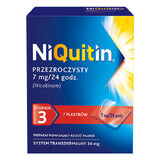 NiQuitin Transparent 7 mg/ 24h, transdermal system, patch, 7 pieces