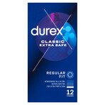 Durex Extra Safe, condooms met meer glijmiddel, versterkt, 12 stuks