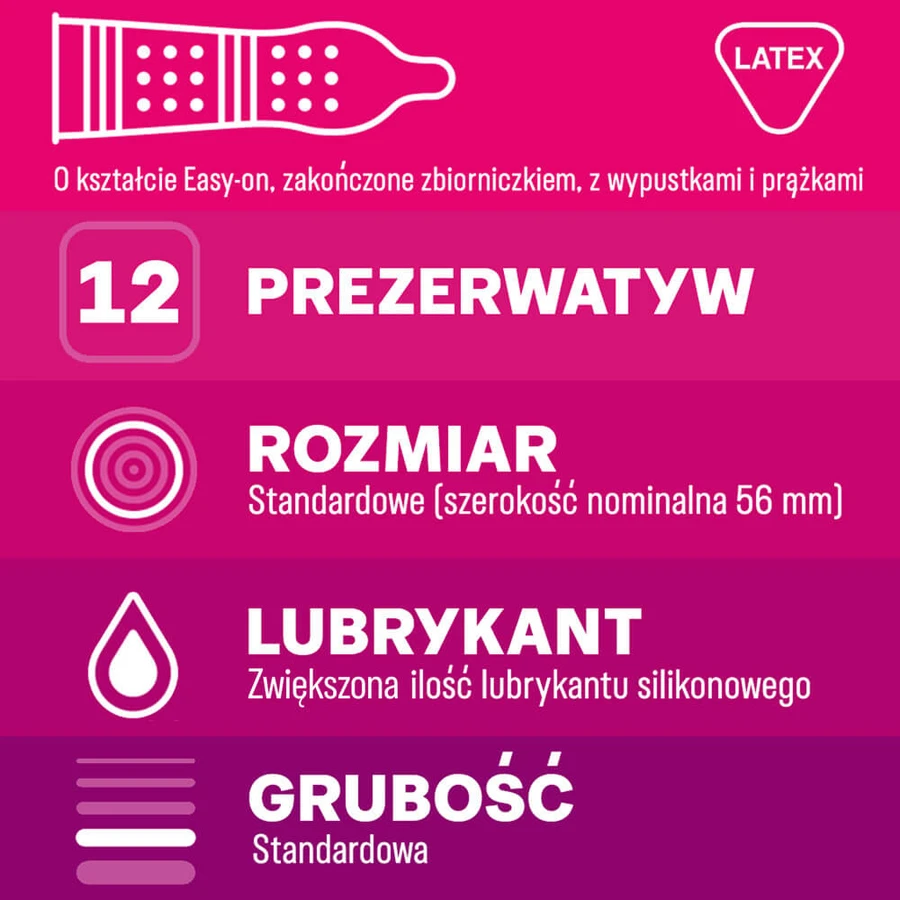 Durex Pleasuremax, geribbelde condooms met ribbels, 12 stuks