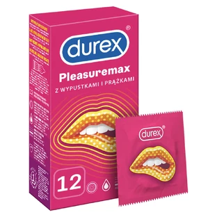 Durex Pleasuremax, geribbelde condooms met ribbels, 12 stuks
