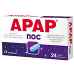 Apap Night 500 mg + 25 mg, 24 comprimés pelliculés