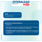 Efferalgan 80 mg, supozitoare rectale, 10 bucăți