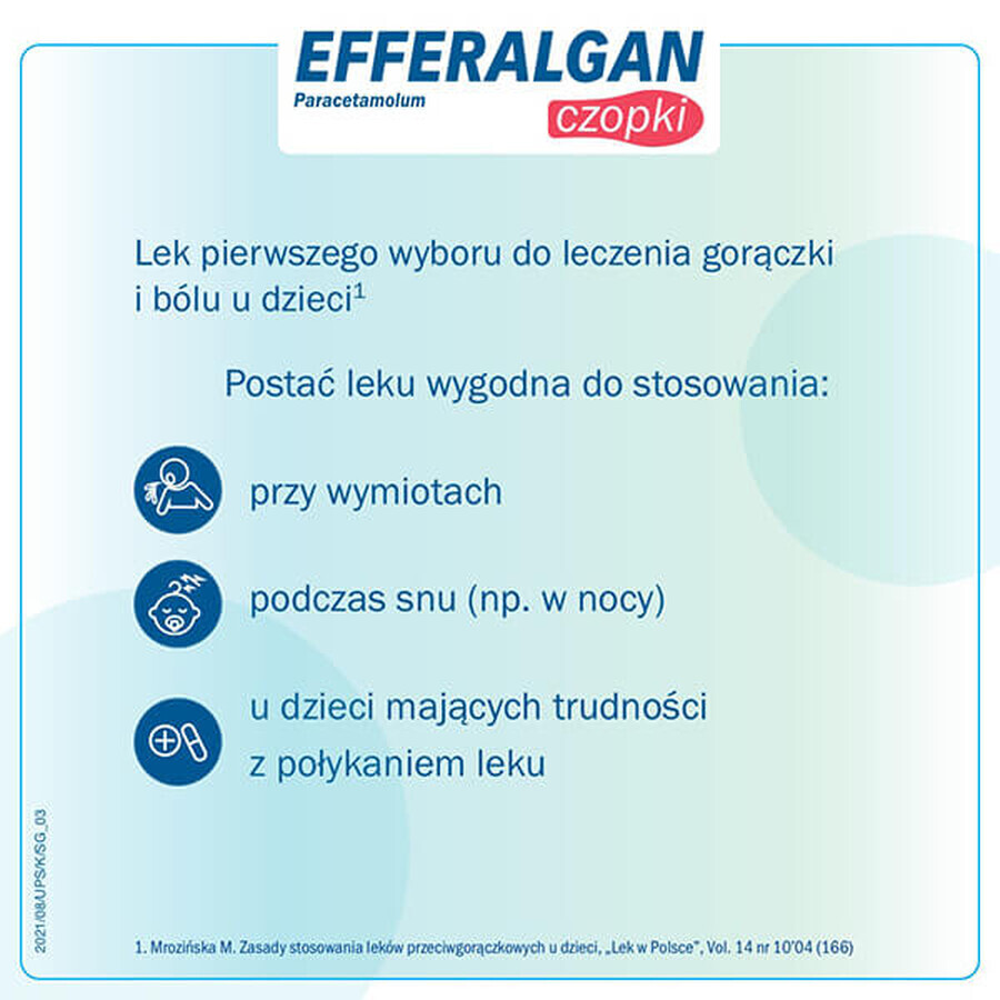 Efferalgan 150 mg, rectale zetpillen, 10 stuks