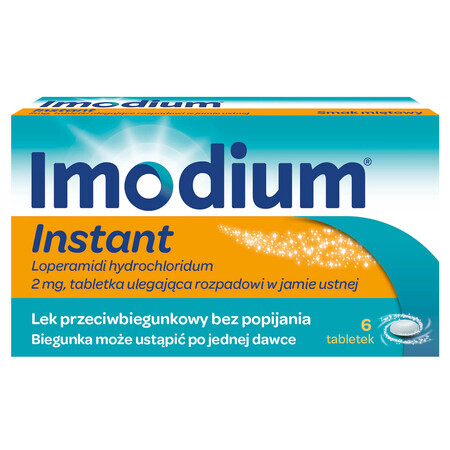 Imodium Instant 2 mg, 6 oraal disintegrerende tabletten