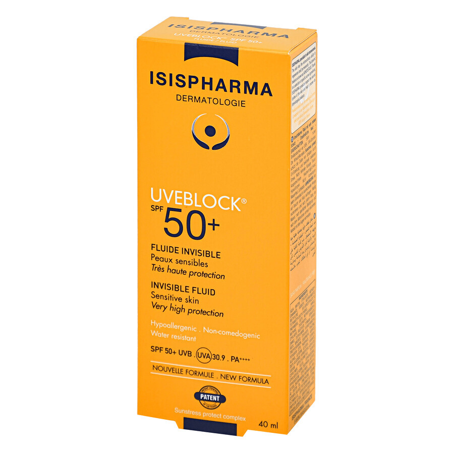 IsisPharma Uveblock, beschermende heldere vloeistof, SPF 50+, 40 ml