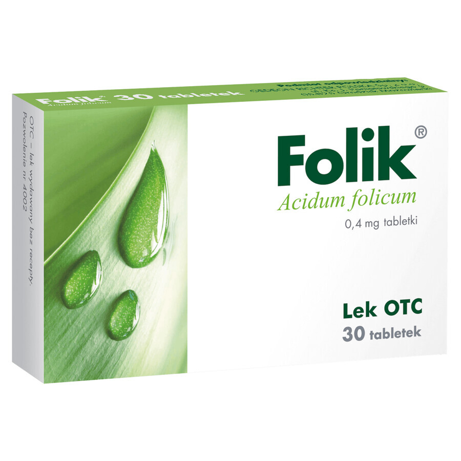 Folik 0,4 mg, 30 tabletten