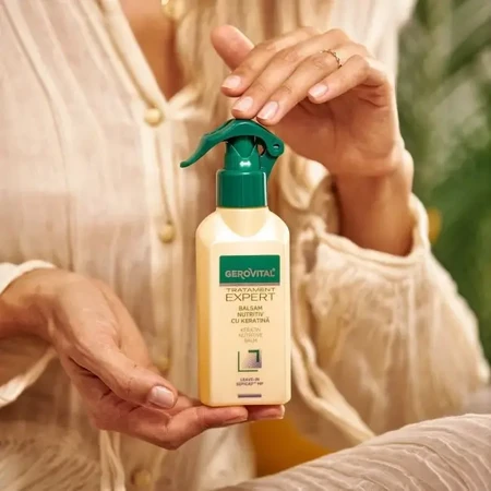 Leave-in nourishing conditioner with keratin Gerovital Expert Treatment, 150 ml, Farmec