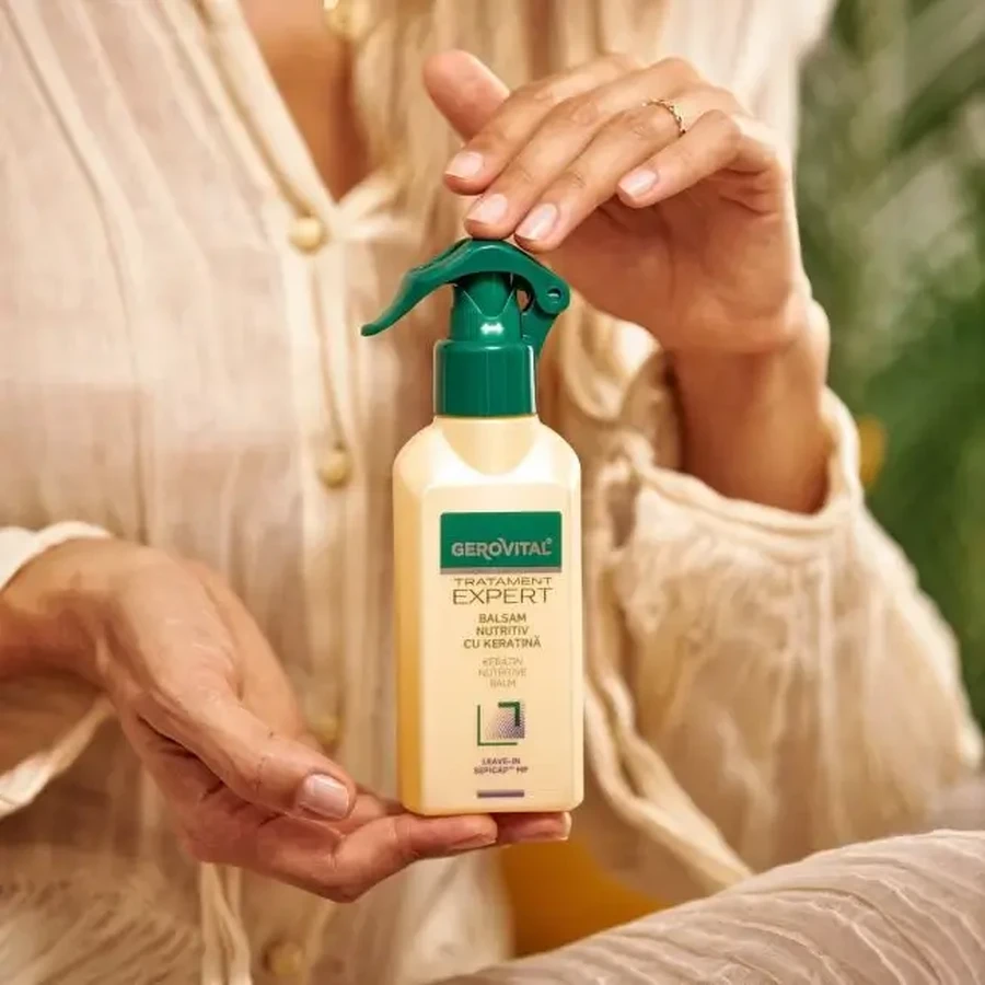 Leave-in nourishing conditioner with keratin Gerovital Expert Treatment, 150 ml, Farmec