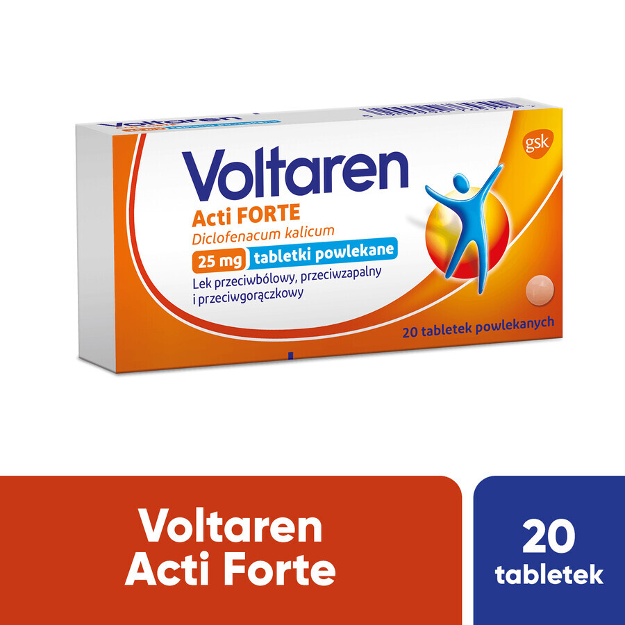 Voltaren Acti Forte 25 mg, 20 filmomhulde tabletten