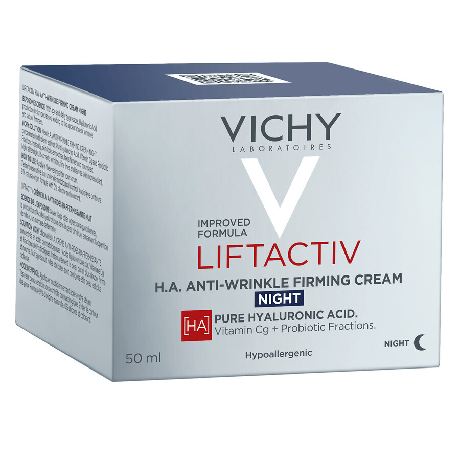 Vichy Liftactiv Nuit, umfassende straffende Anti-Falten-Nachtpflege, 50 ml