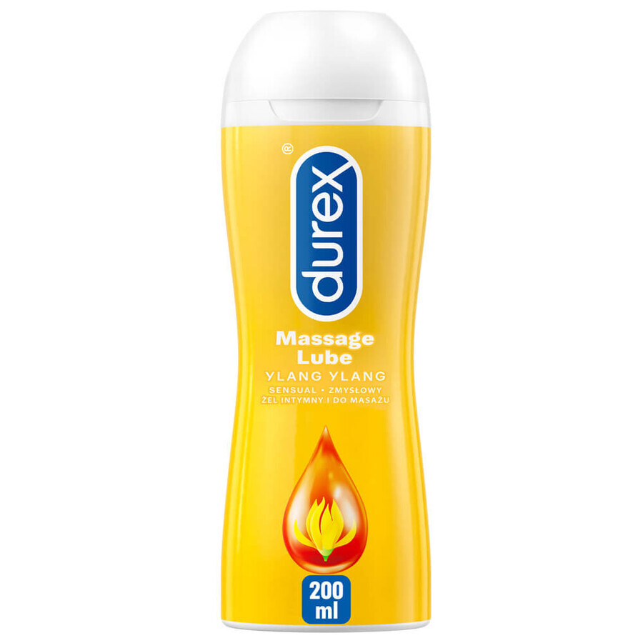 Durex, sensueel stimulerende intieme en massage gel 2in1, ylang ylang, 200 ml