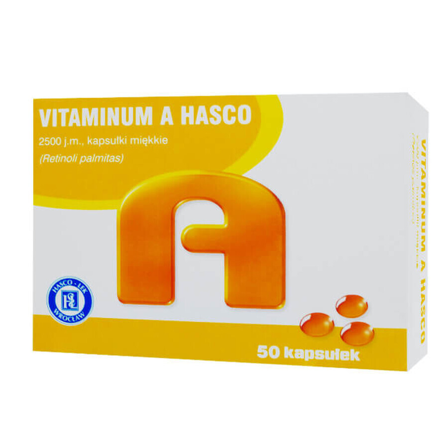 Vitaminum A Hasco 2500 IU, 50 gélules