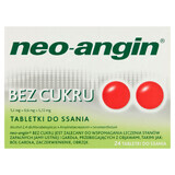 Neo-Angin suikervrij 1,2 mg + 0,6 mg + 5,72 mg, 24 zuigtabletten