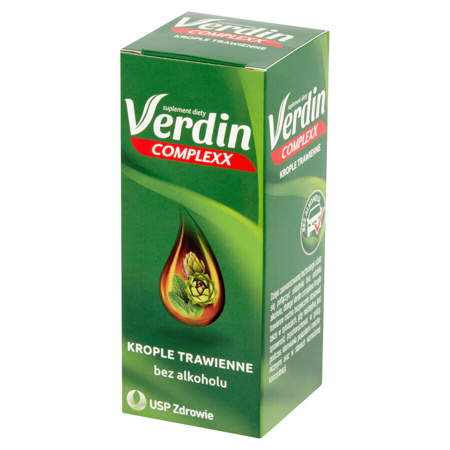 Verdin Complexx, gotas digestivas, sin alcohol, 40 ml