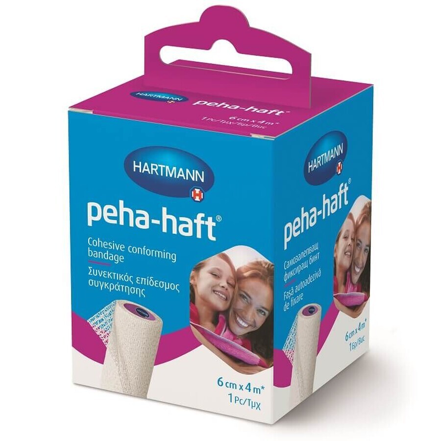 Peha-haft elastisch verband 6 cm x 4 m, 1 stuk, Hartmann