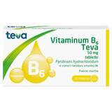 Vitaminum B6 Teva 50 mg, 50 tablets