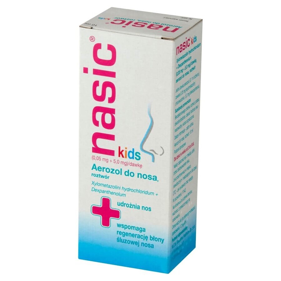 Nasic Kids (0,05 mg + 5 mg)/dosis, neusspray voor kinderen van 2 tot 6 jaar, 10 ml