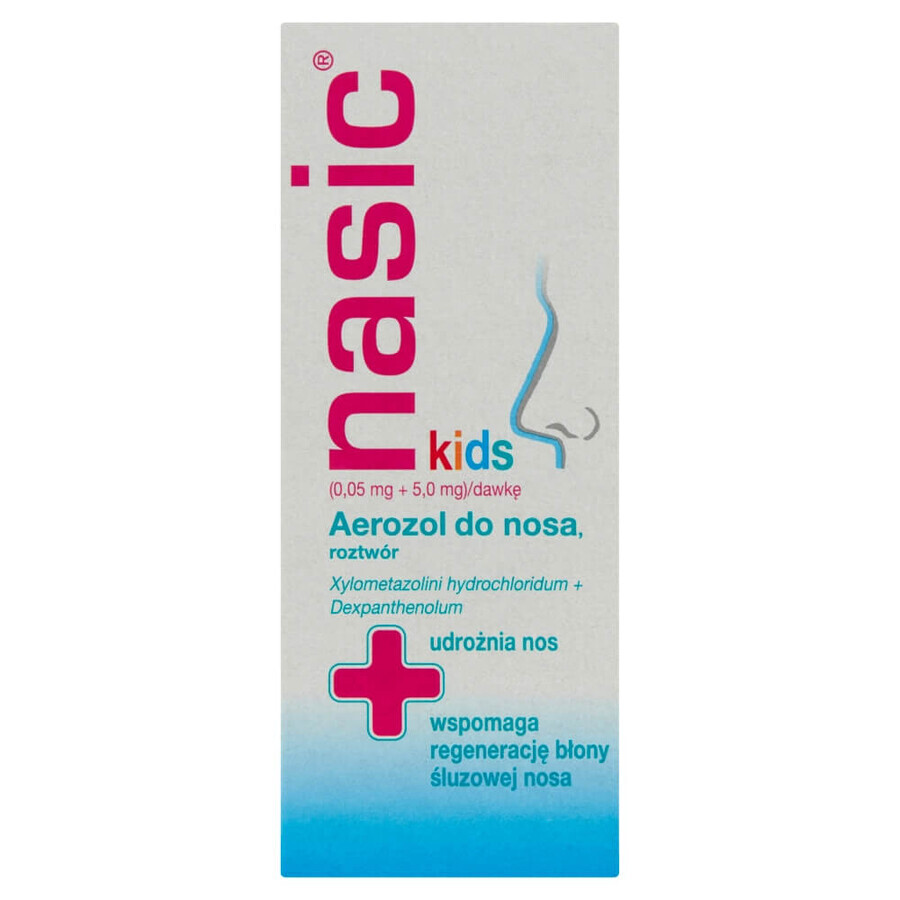 Nasic Kids (0,05 mg + 5 mg)/dosis, neusspray voor kinderen van 2 tot 6 jaar, 10 ml