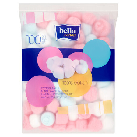 Bella Cotton, cotton pads, colored, 100 pieces