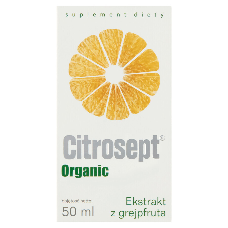 Citrosept Organic, grapefruitextract, druppels, 50 ml