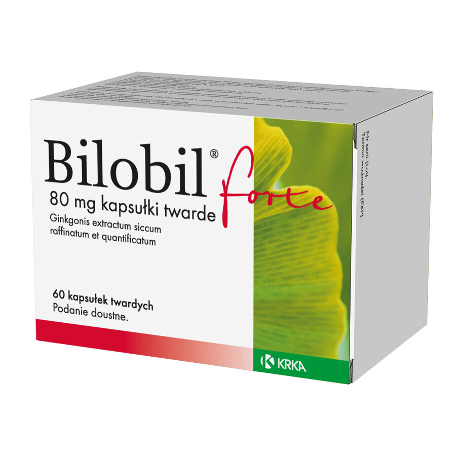 Bilobil Forte 80 mg, 60 capsules