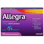 Allegra 120 mg, 10 filmomhulde tabletten