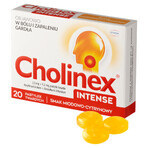 Cholinex Intense 2.5 mg + 1.2 mg, honey and lemon flavor, 20 hard pills