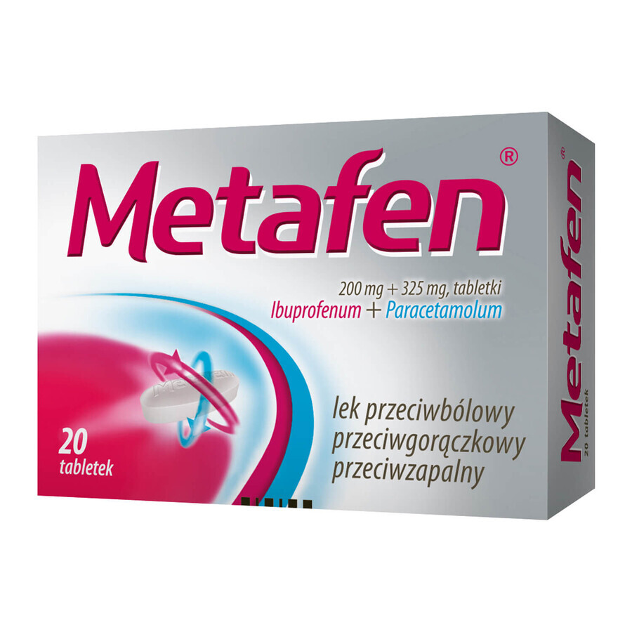 Metafen 200 mg + 325 mg, 20 Tabletten