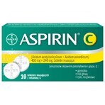 Aspirin C 400 mg + 240 mg, 10 effervescent tablets