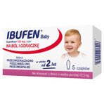 Ibufen Baby 125 mg, zetpillen vanaf 2 jaar, 5 eenheden